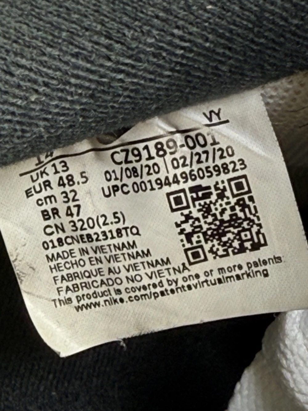 Nike Air Force 1 '07 LV8 Black White Metallic Gold CZ9189-001 Men’s Size 14N/Box - Picture 8 of 8